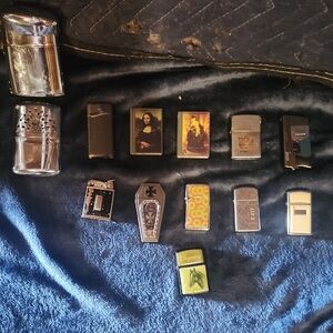 Assorted Men’s Metal Lighters - Black and Silver (13)